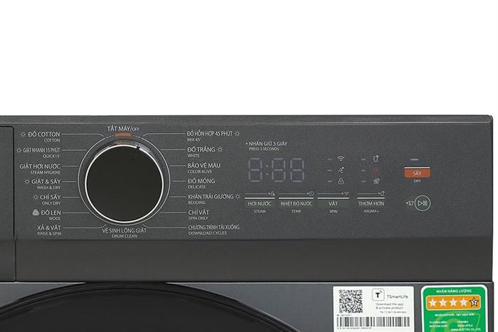 Máy giặt sấy Toshiba Inverter giặt 13 kg - sấy 8 kg TWD-T21BU140UWV(MG)