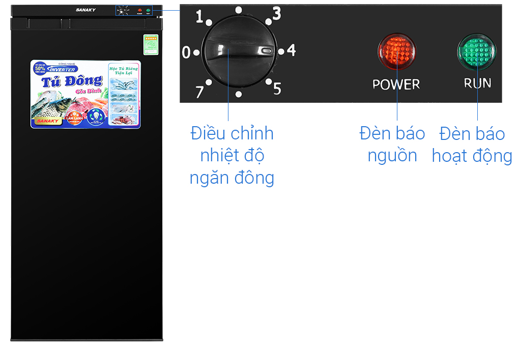 Tủ đông đứng Sanaky inverter VH-180VD3 150 lít