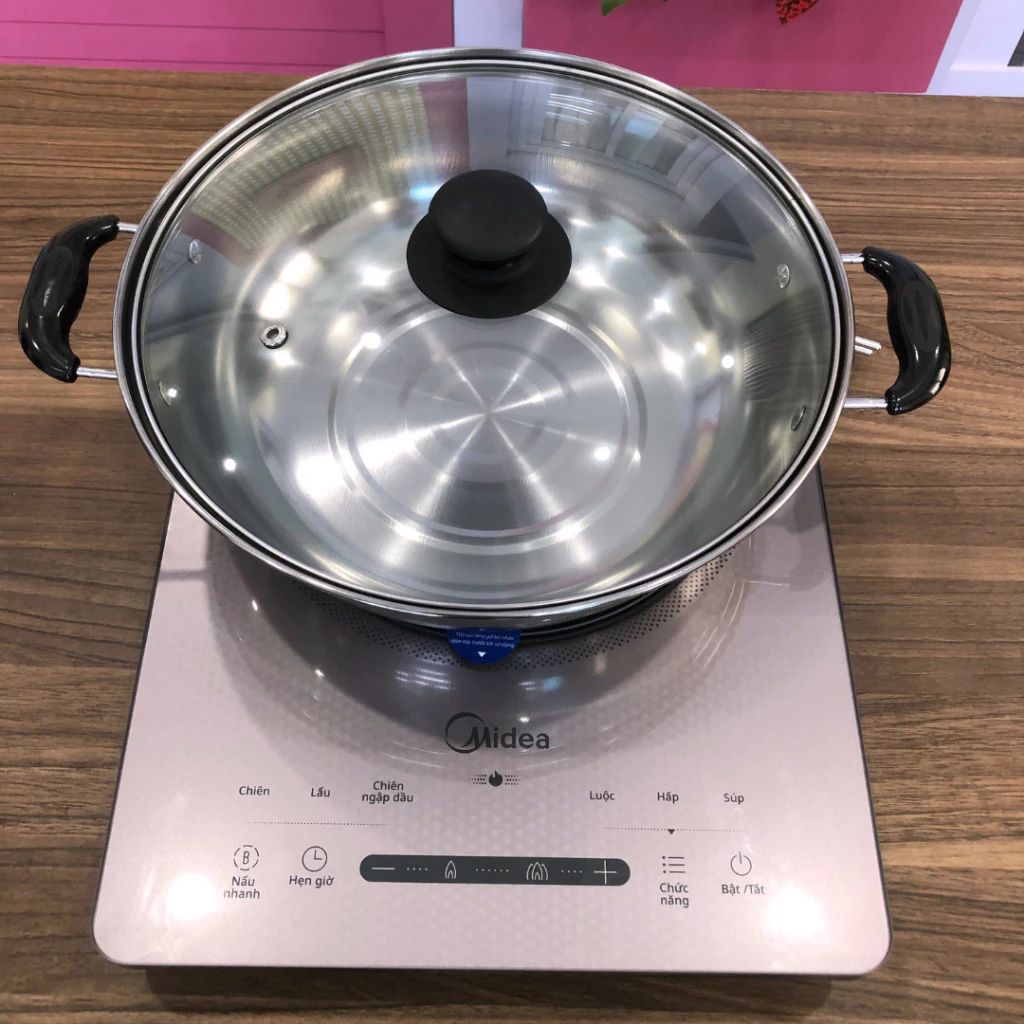 Bếp Từ Midea MIC221T0AGR (Bếp Từ Đơn, Công Suất 2200W, Có Chế Độ Sôi Liu Riu)