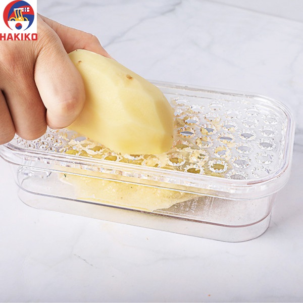 Bàn Nạo, Nghiền Rau, Củ Quả Kèm Hộp Đựng (Hình Chữ Nhật) Nhật Bản