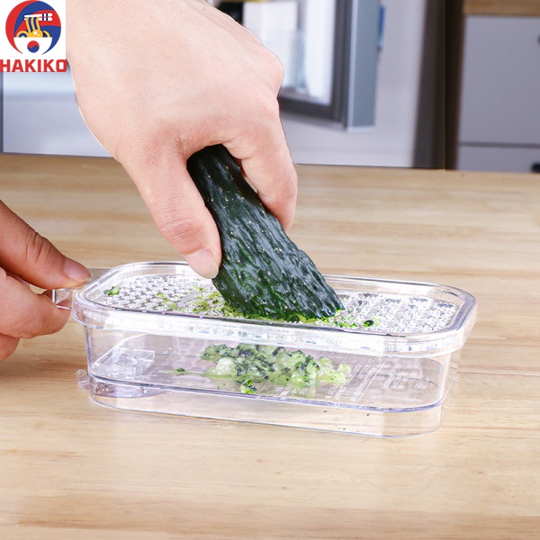 Bàn Nạo, Nghiền Rau, Củ Quả Kèm Hộp Đựng (Hình Chữ Nhật) Nhật Bản
