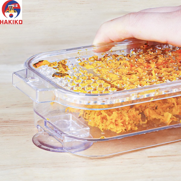 Bàn Nạo, Nghiền Rau, Củ Quả Kèm Hộp Đựng (Hình Chữ Nhật) Nhật Bản