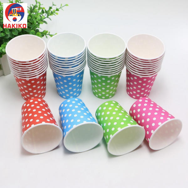 Set 30 Cốc Giấy Chấm Bi Dung Tích 100Ml Nhật Bản