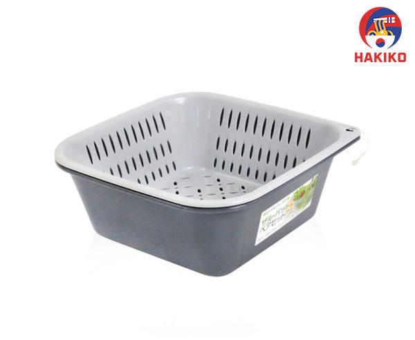 Set Chậu Rổ Hình Vuông 1,3L Nhật Bản