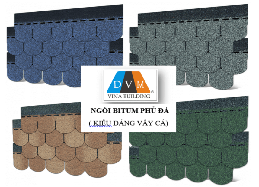 NGÓI BITUM PHỦ ĐÁ VẨY CÁ