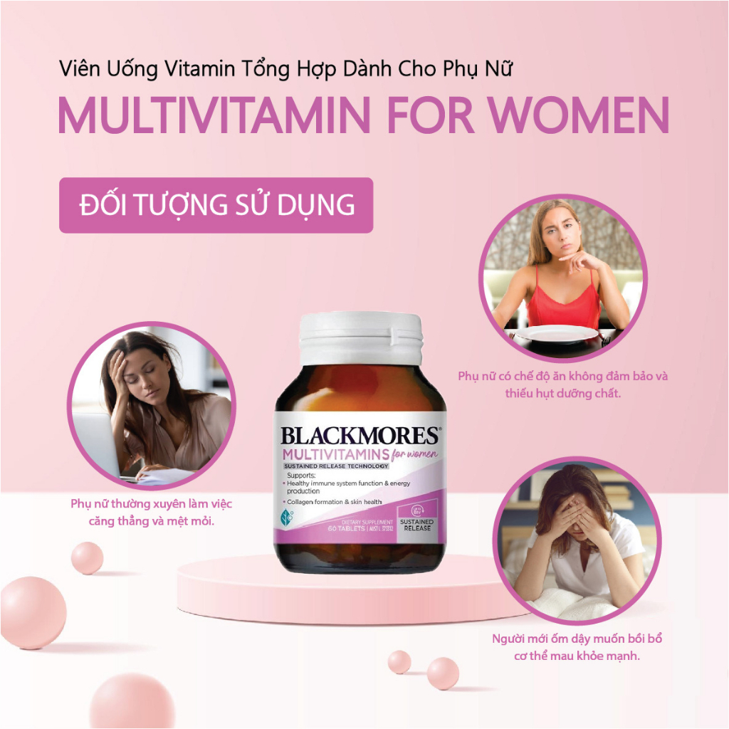 Vitamin cho phụ nữ Blackmores Multivitamin For Women 60 viên