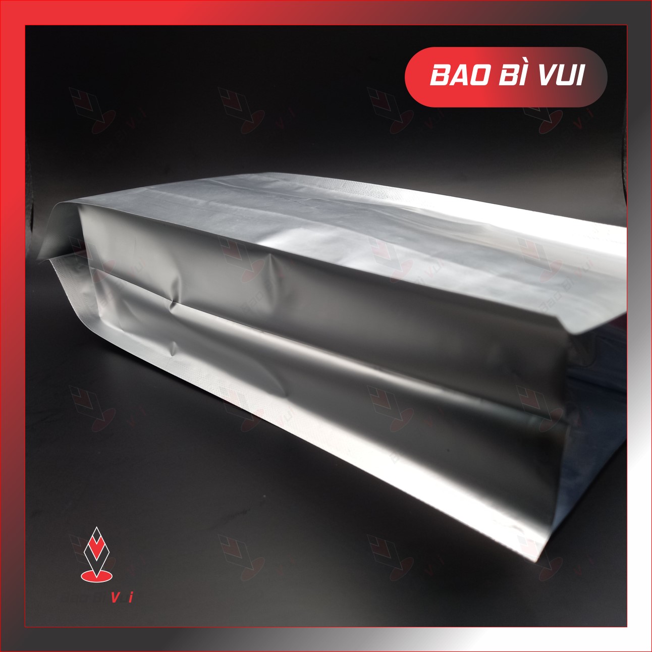 TÚI CÀ PHÊ 4 CẠNH BẠC TRƠN