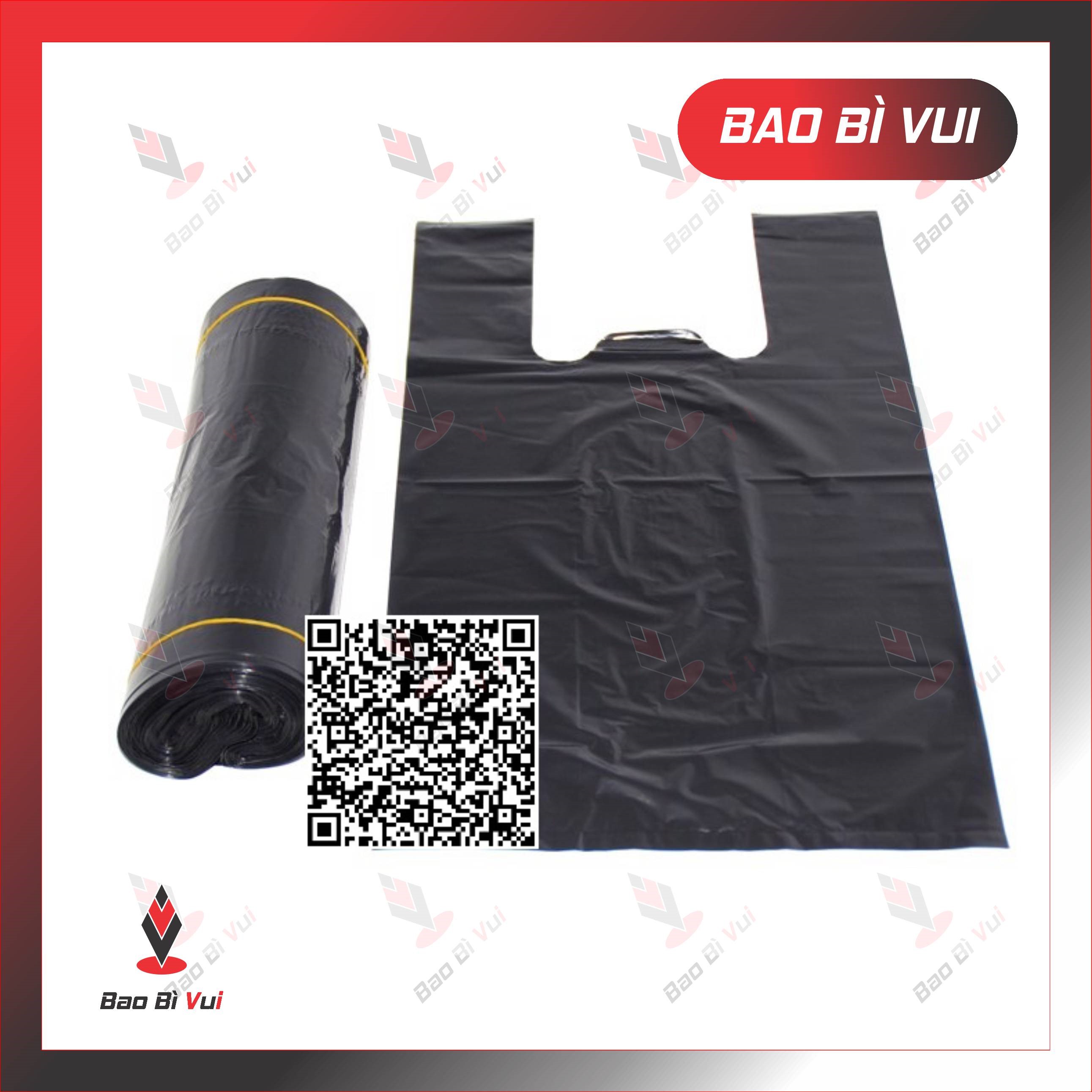 TÚI ĐEN PE 2 QUAI -1KG