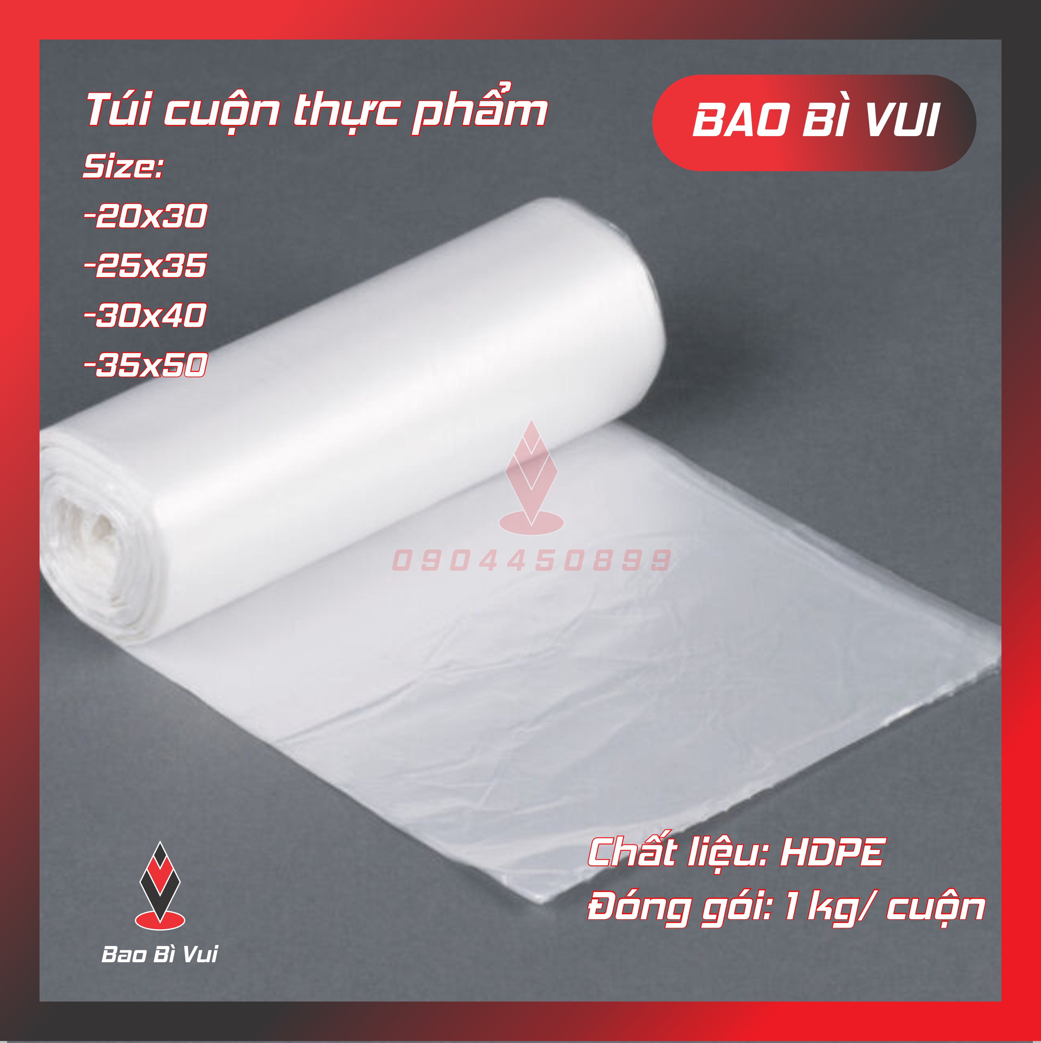 TÚI CUỘN THỰC PHẨM TỰ HỦY