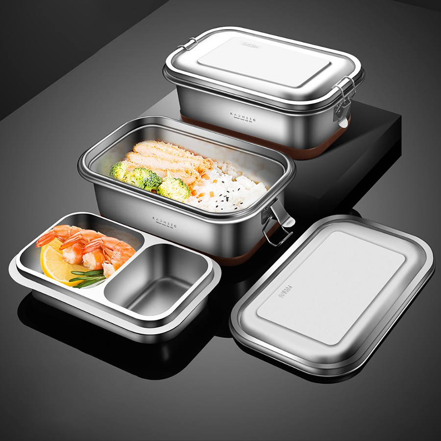 Hộp đựng cơm giữ nhiệt 2 tầng KACHEEG cao cấp