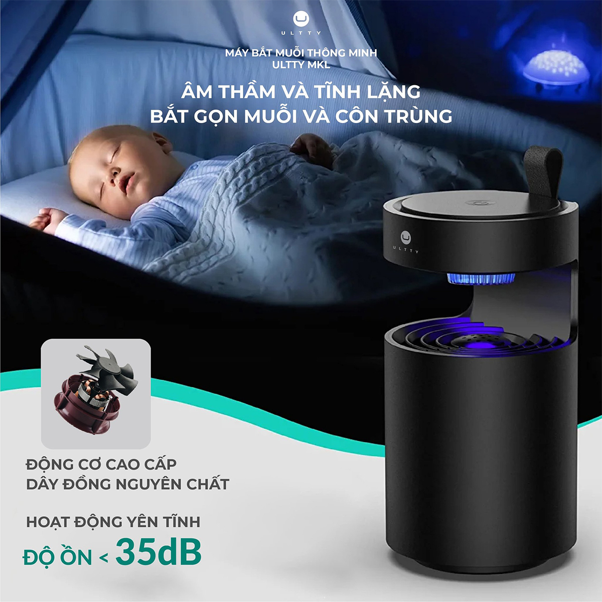 Máy bắt muỗi và côn trùng thông minh U ULTTY MKL