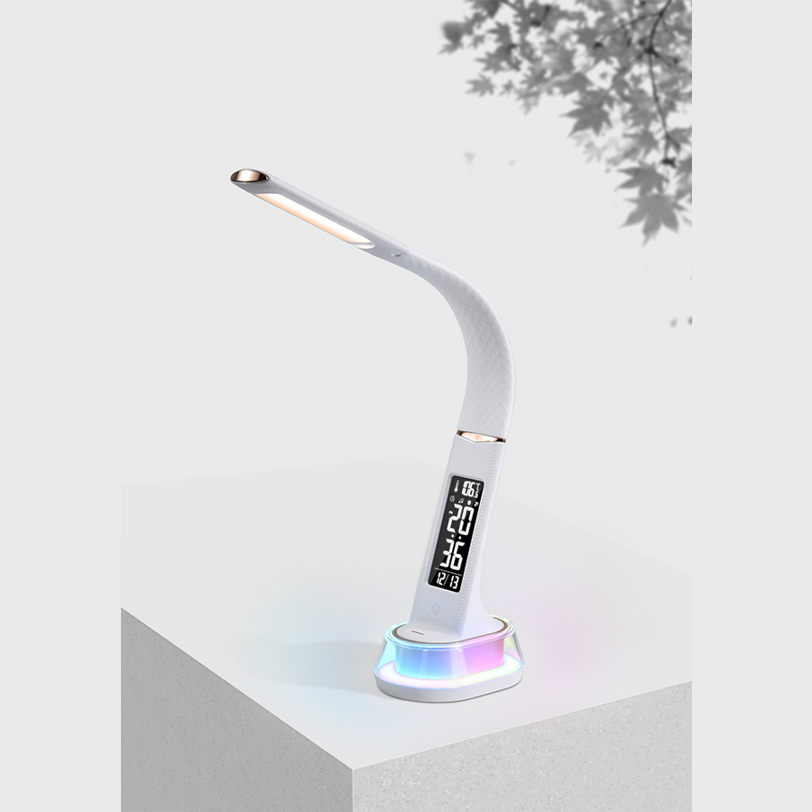 Đèn bàn LED cảm ứng tích hợp màn hình đồng hồ HD và đèn RGB Wilit C13A cao cấp