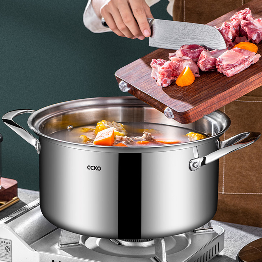 Nồi hấp inox 3 tầng CCKO CK9715 cao cấp