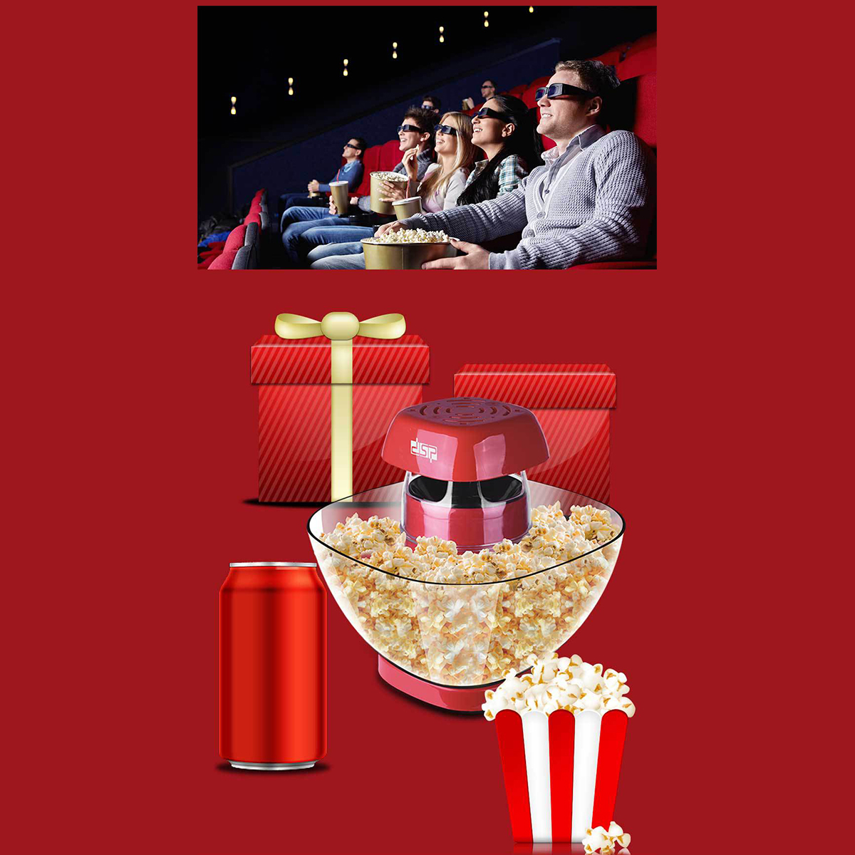 Máy làm bỏng ngô DSP KA2018 cao cấp