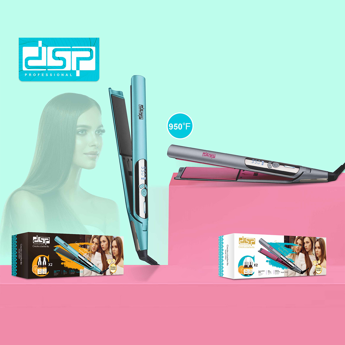 Máy duỗi tóc DSP 10265 cao cấp