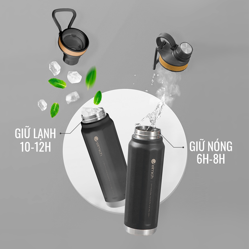 Bình giữ nhiệt inox 304 dung tích 532ml Elmich EL3675