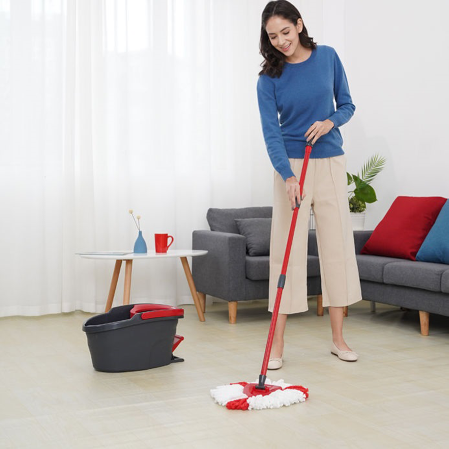 Cây lau nhà Vileda easy wring & clean Turbo (Kèm 3 giẻ lau)