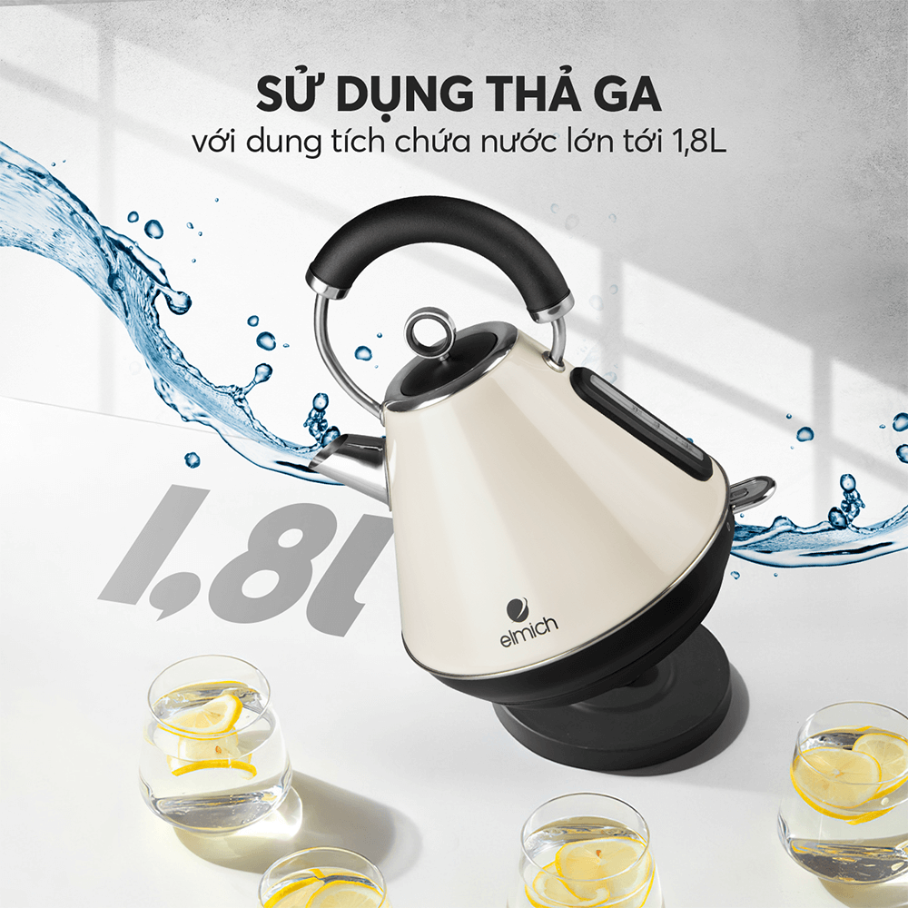 Ấm đun nước siêu tốc Elmich 1,8L KEE 1778