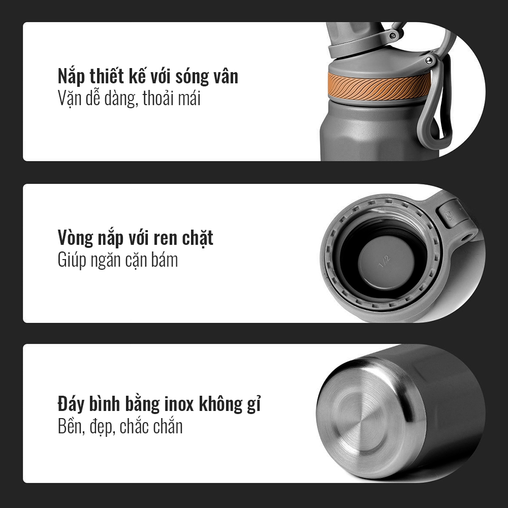 Bình giữ nhiệt inox 304 dung tích 532ml Elmich EL3675