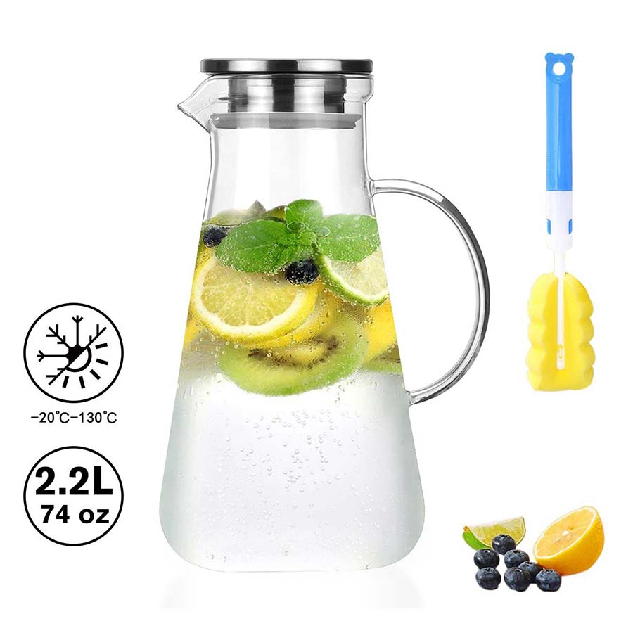 Bình đựng nước thủy tinh Sodasweet 2,2L có tay cầm