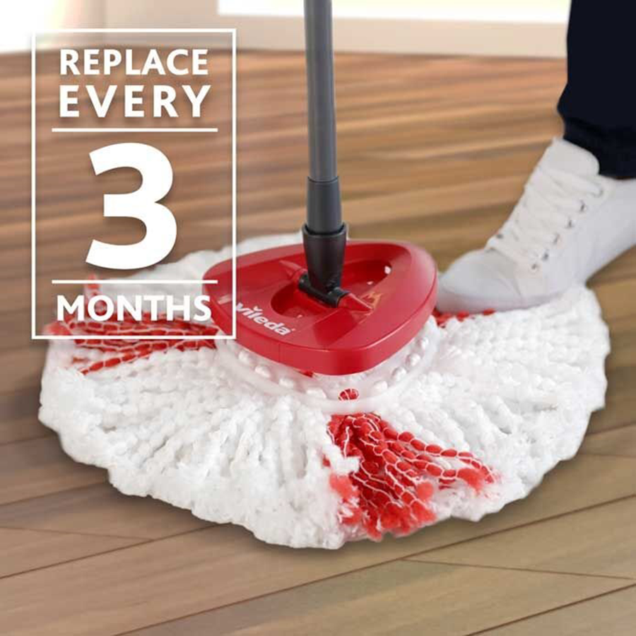 Cây lau nhà Vileda easy wring & clean Turbo (Kèm 3 giẻ lau)
