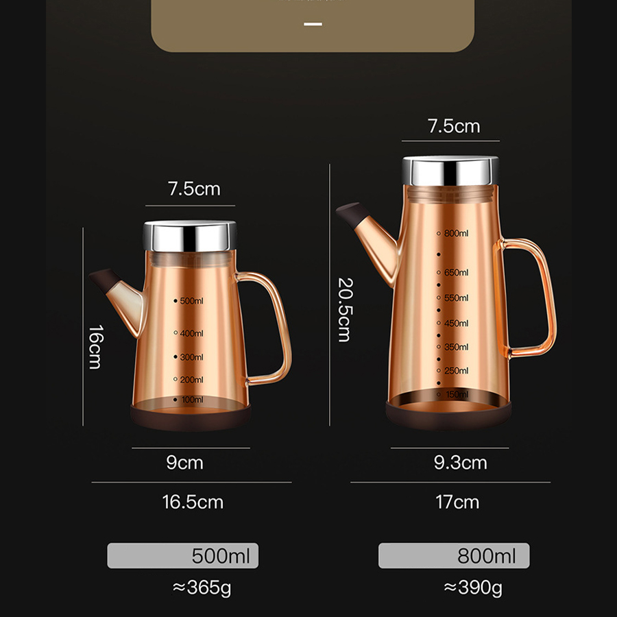 Bình thuỷ tinh đựng dầu ăn, giấm, nước tương KACHEEG DYSA cao cấp