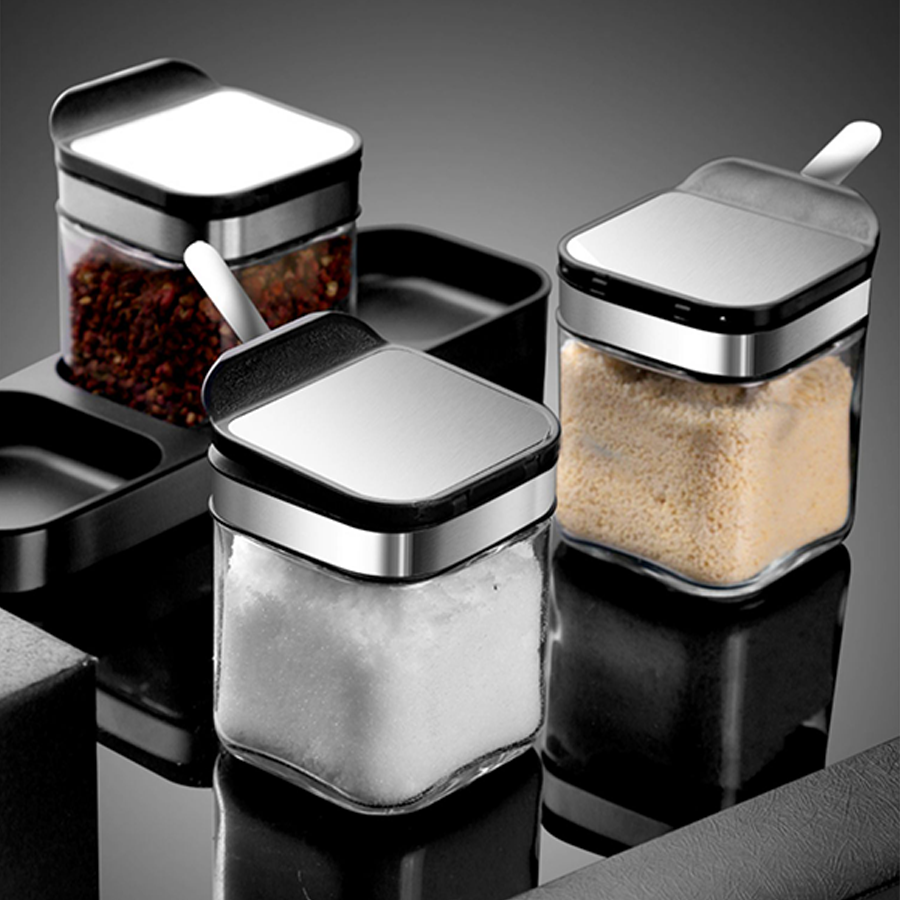 Set 3 lọ đựng gia vị phong cách Bắc Âu KACHEEG MOERI cao cấp