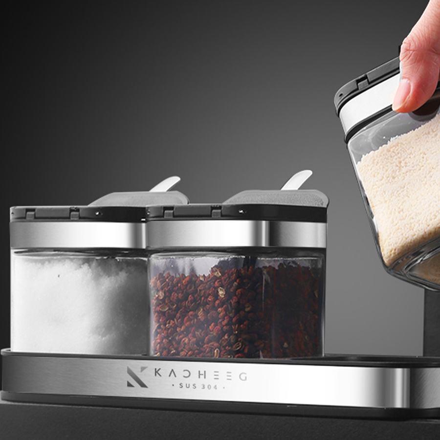 Set 3 lọ đựng gia vị phong cách Bắc Âu KACHEEG MOERI cao cấp