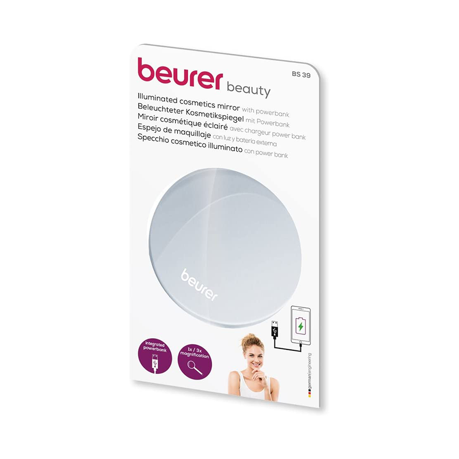 Gương trang điểm kèm sạc dự phòng Beurer BS39
