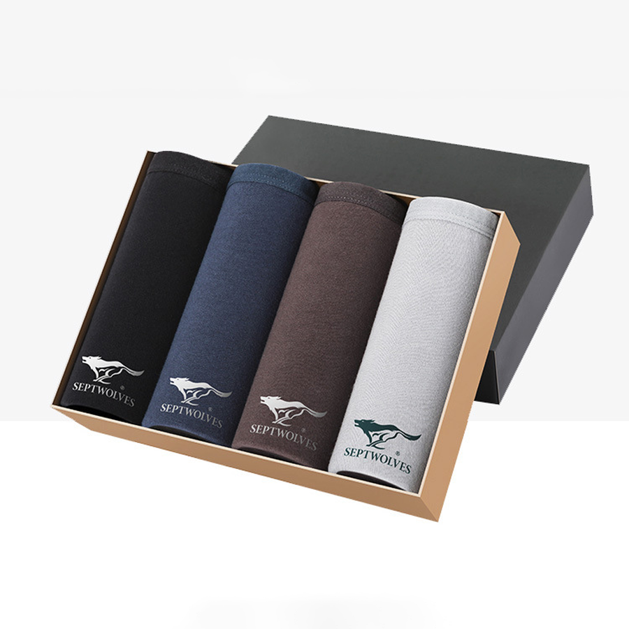 Set 4 quần boxer nam kháng khuẩn Septwolves D3315 cao cấp