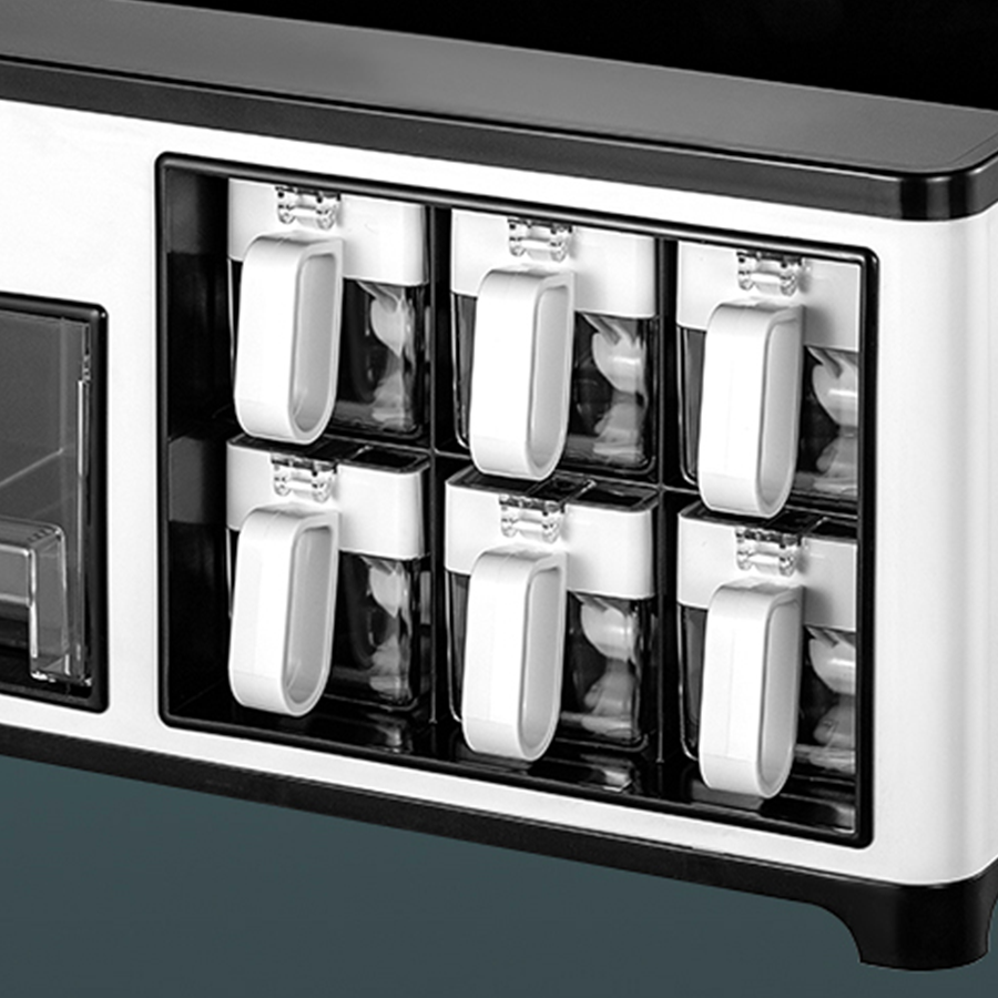 Kệ đựng gia vị kèm 6 lọ đựng gia vị CCKO CK8702 cao cấp