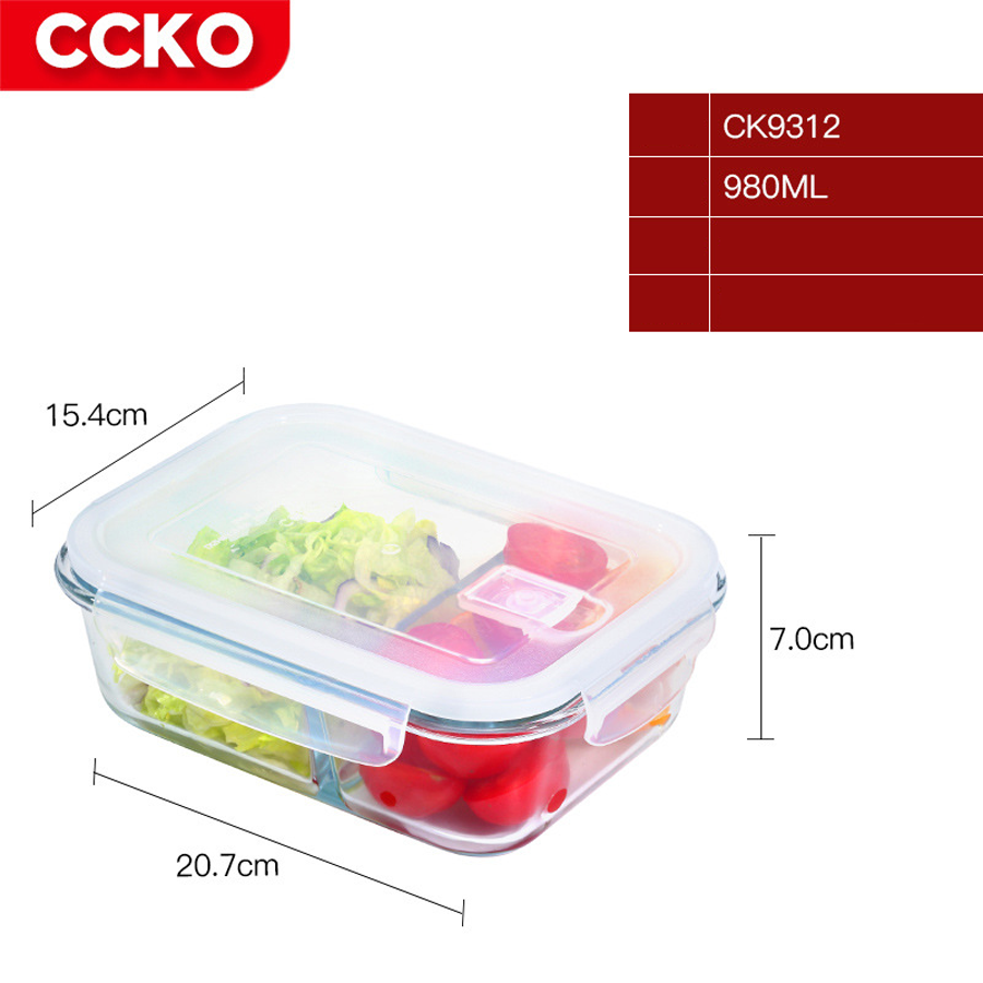 Khay thuỷ tinh hâm thực phẩm, nướng dành cho lò vi sóng và lò nướng CCKO CK9311 CK9312 CK9313 CK9314 CK9315