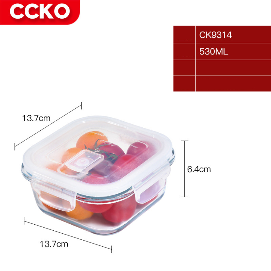 Khay thuỷ tinh hâm thực phẩm, nướng dành cho lò vi sóng và lò nướng CCKO CK9311 CK9312 CK9313 CK9314 CK9315