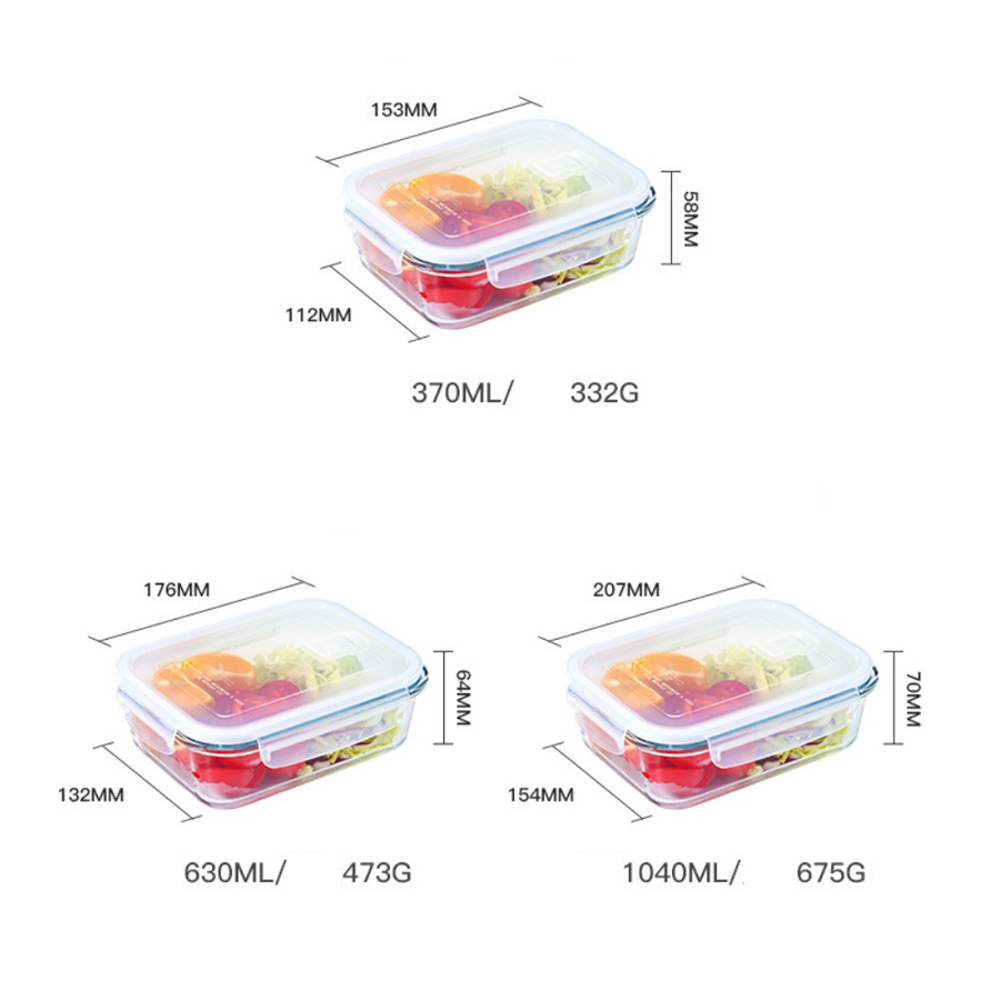 Khay thuỷ tinh hâm thực phẩm, nướng dành cho lò vi sóng và lò nướng CCKO CK9311 CK9312 CK9313 CK9314 CK9315
