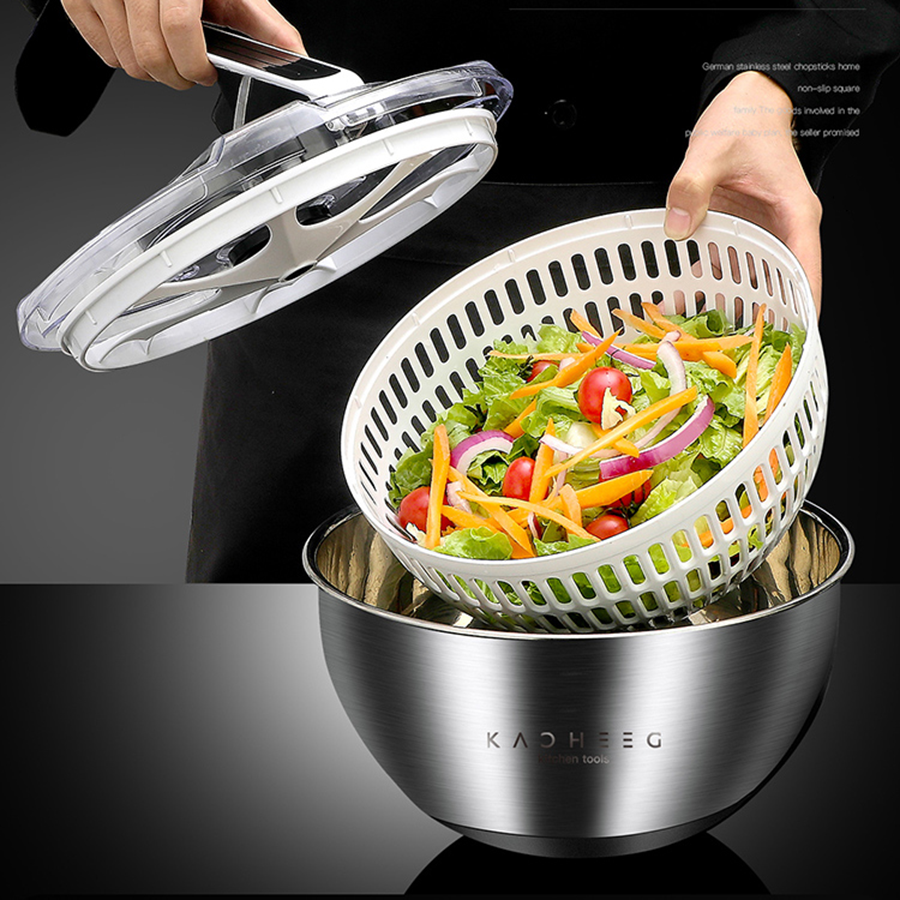 Rổ quay và rửa rau KACHEEG cao cấp