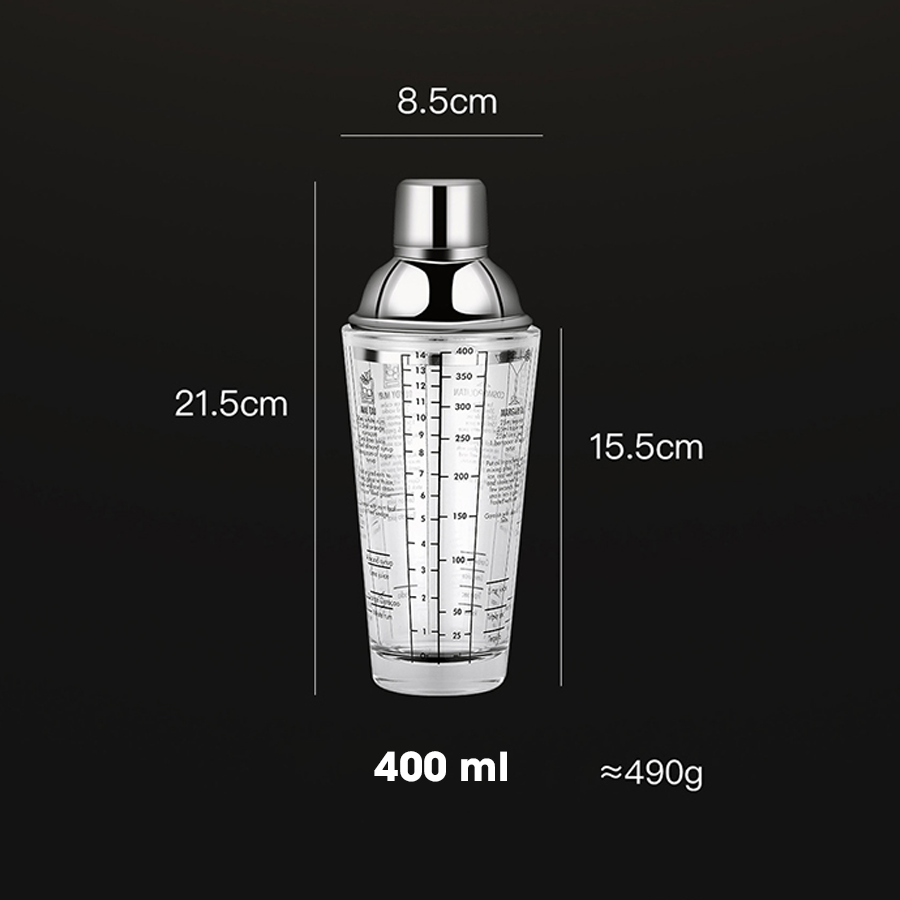 Bộ cốc lắc tay pha đồ uống, cocktail, trà chanh, trà sữa KACHEEG cao cấp