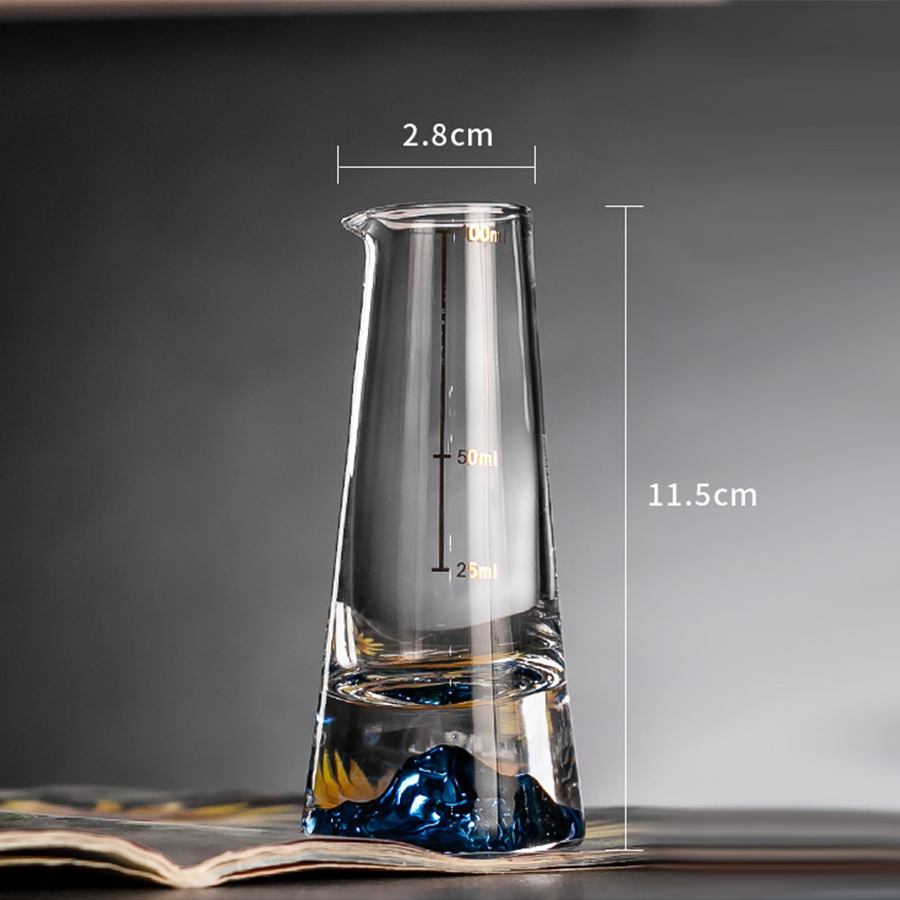 Set 6 ly uống rượu kèm cốc đong bằng thủy tinh pha lê Z－Shine cao cấp