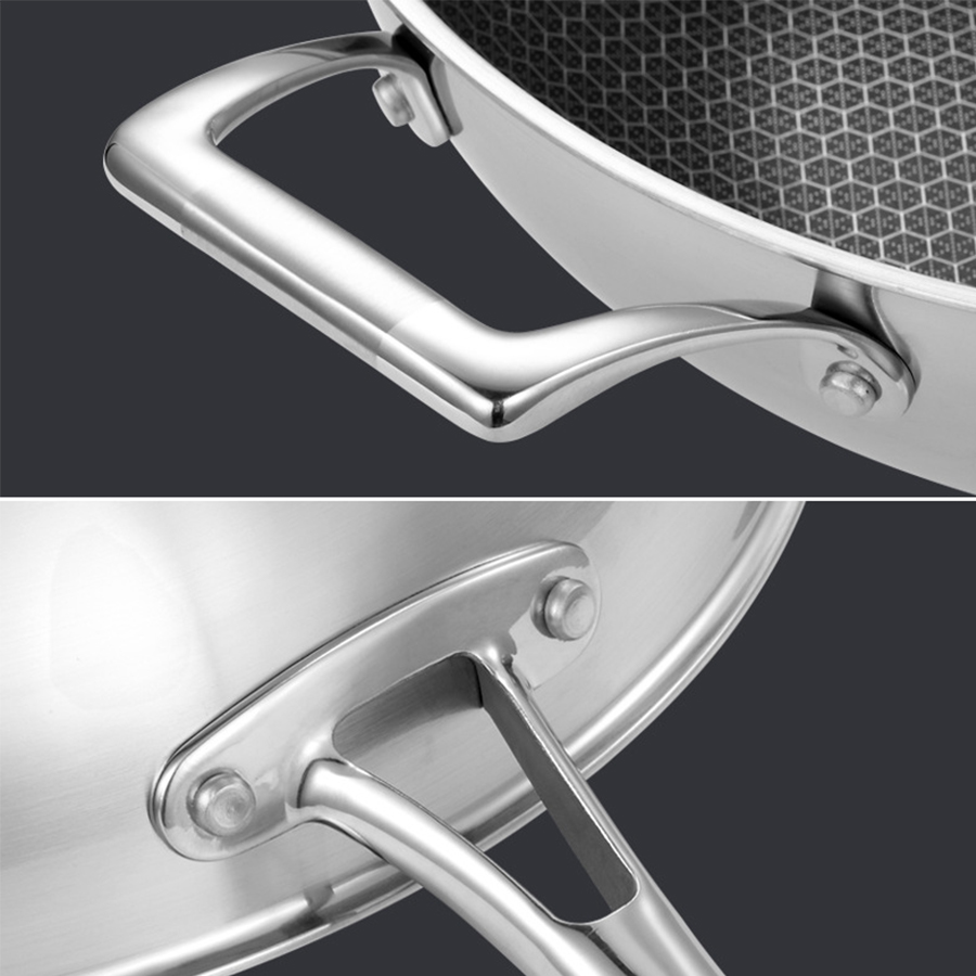 Chảo inox chống dính sâu lòng có nắp đậy CCKO CK9703 cao cấp