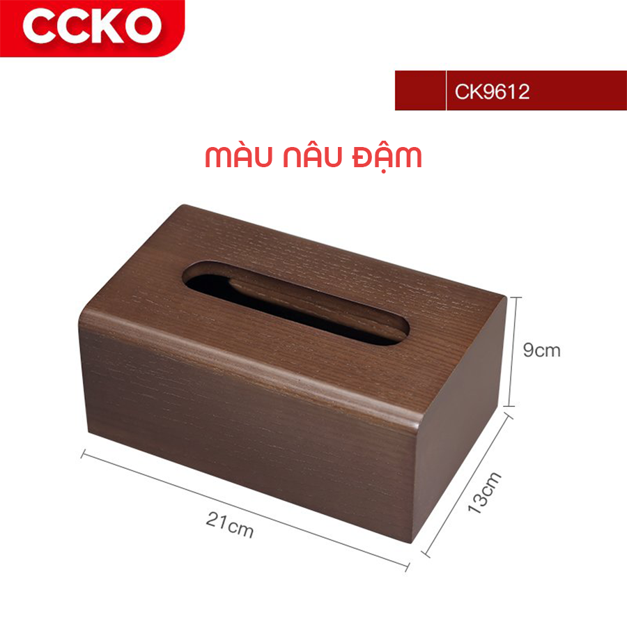 Hộp đựng khăn giấy bằng gỗ tự nhiên CCKO CK9612 cao cấp
