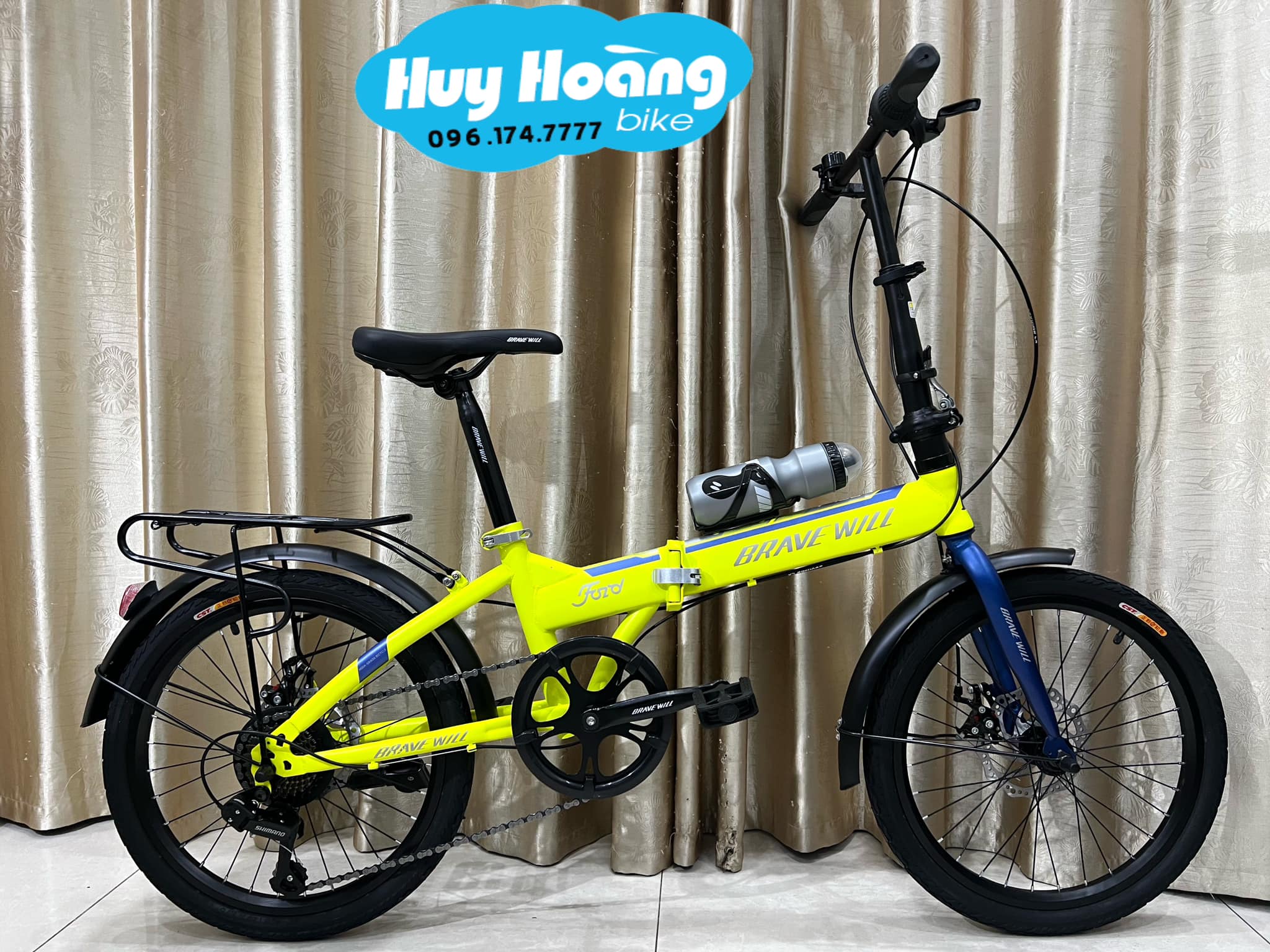 Xe Đạp Gấp Brave Will T700 xe sử dụng 7 số Shimano đi nhanh chậm nặng nhẹ