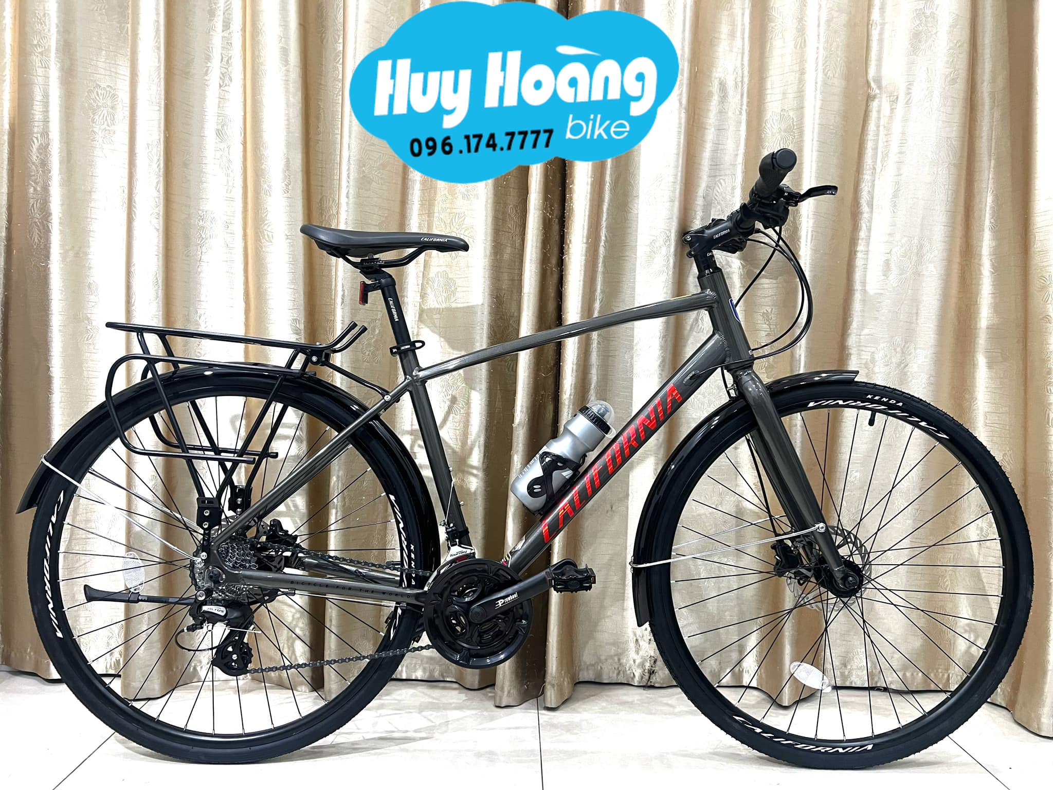 Xe Đạp Đi Phố Califonia City 450  Khung nhôm , phanh dầu 24 số shimano Atus