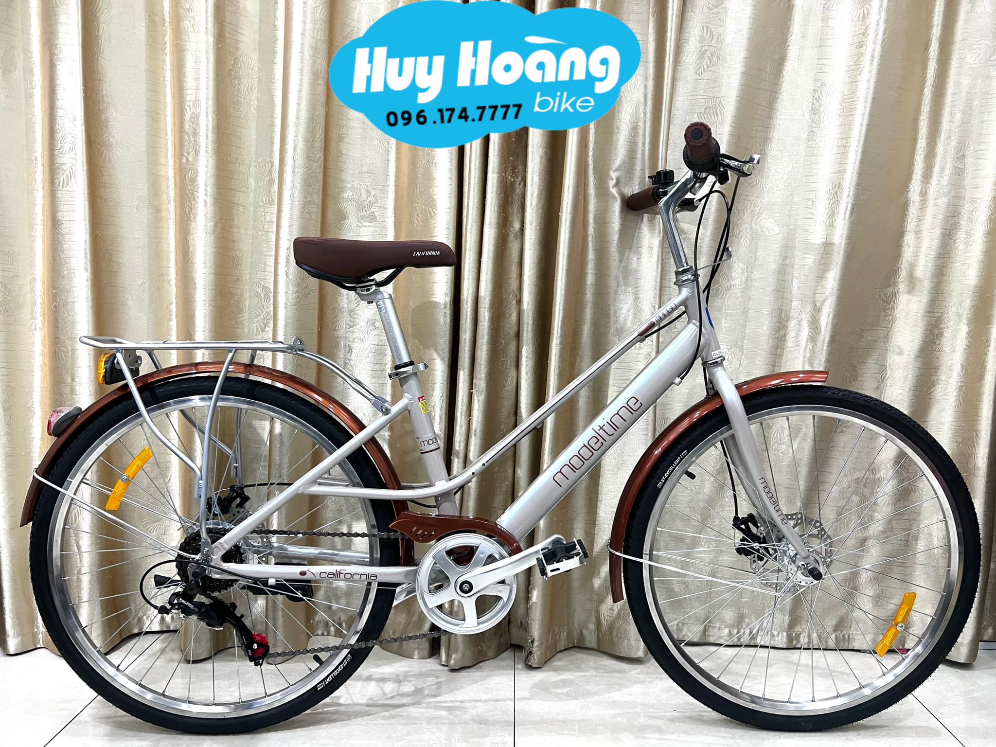 Xe đạp Califonia Modeltime  Khung nhôm 6 số Shimano