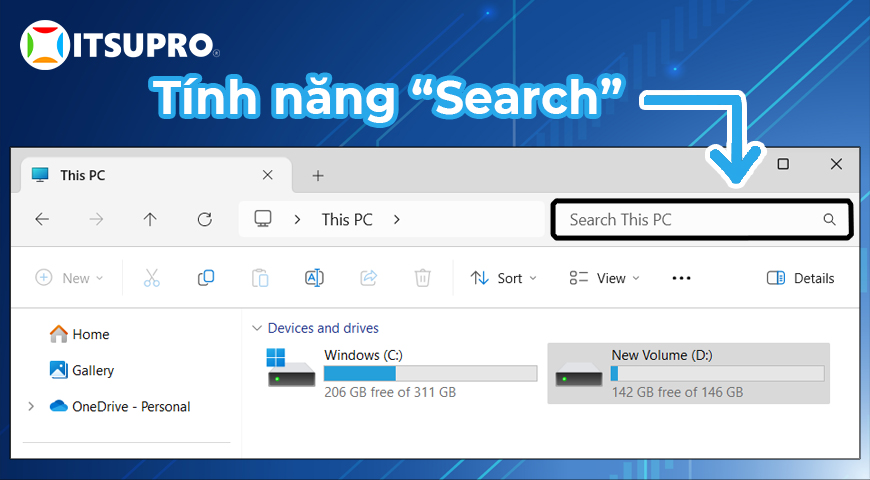 Tính năng "Search" cho phép tìm kiểm dữ liệu nhanh chóng, hiệu quả