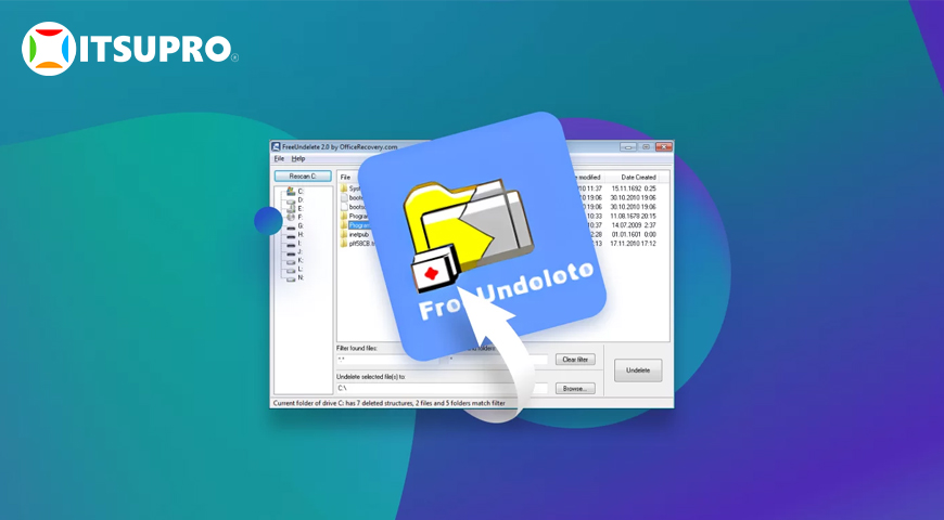 FreeUndelete cung cấp khả năng xem trước dữ liệu chia theo cấu trúc thư mục