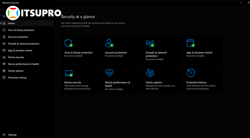 Windows Security cung cấp rất nhiều tính năng cho người dùng