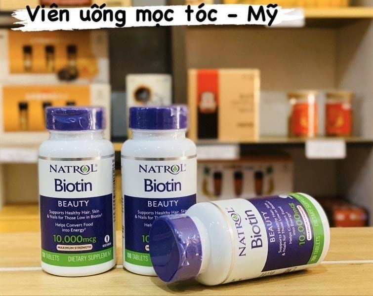 Biotin kích mọc tóc Natrol 10000mcg