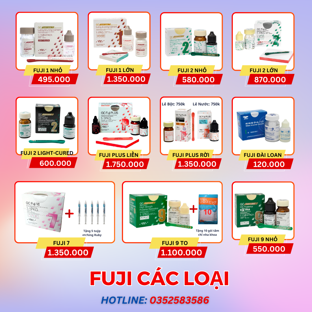 Tổng hợp các loại Cement trám răng Fuji phố biến trong phòng khám nha khoa 2024