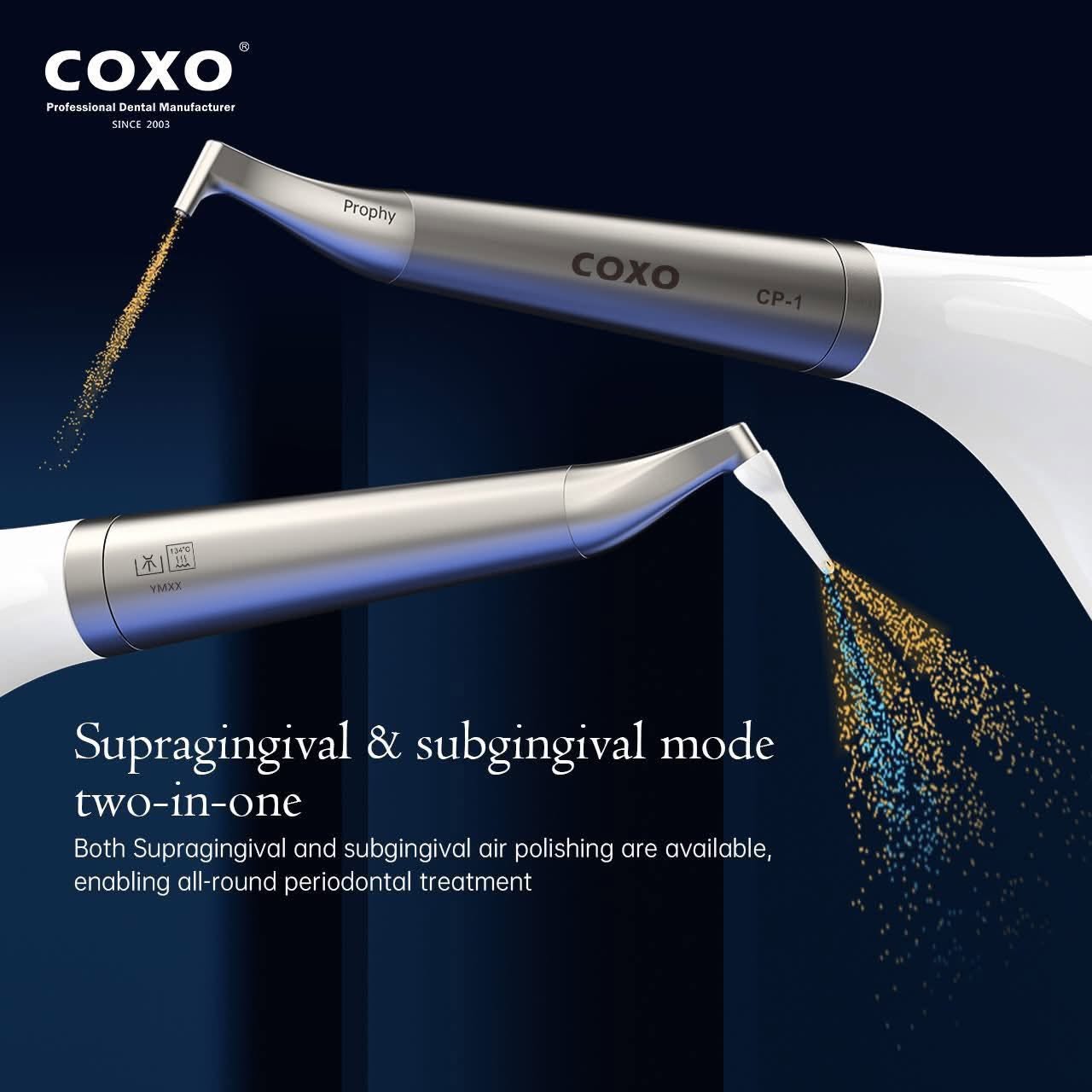 Hai đầu phun trên nướu và dưới nướu của COXO CP-1