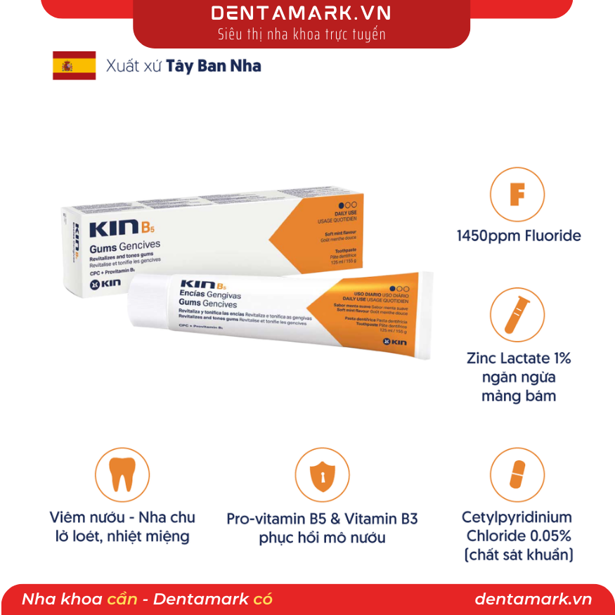 KDR Kin B5 Nuoc suc mieng ngan ngua viem nuou kin, nuoc suc mieng kin tay ban nha, kem danh rang kin, sensi kin gel rang e buot, kin gingival, ortho kin, kin B5, sensi Kin (5)