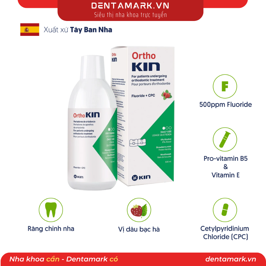 NSM Ortho Kin Nuoc suc mieng ngan ngua viem nuou kin, nuoc suc mieng kin tay ban nha, kem danh rang kin, sensi kin gel rang e buot, kin gingival, ortho kin, kin B5, sensi Kin (10)